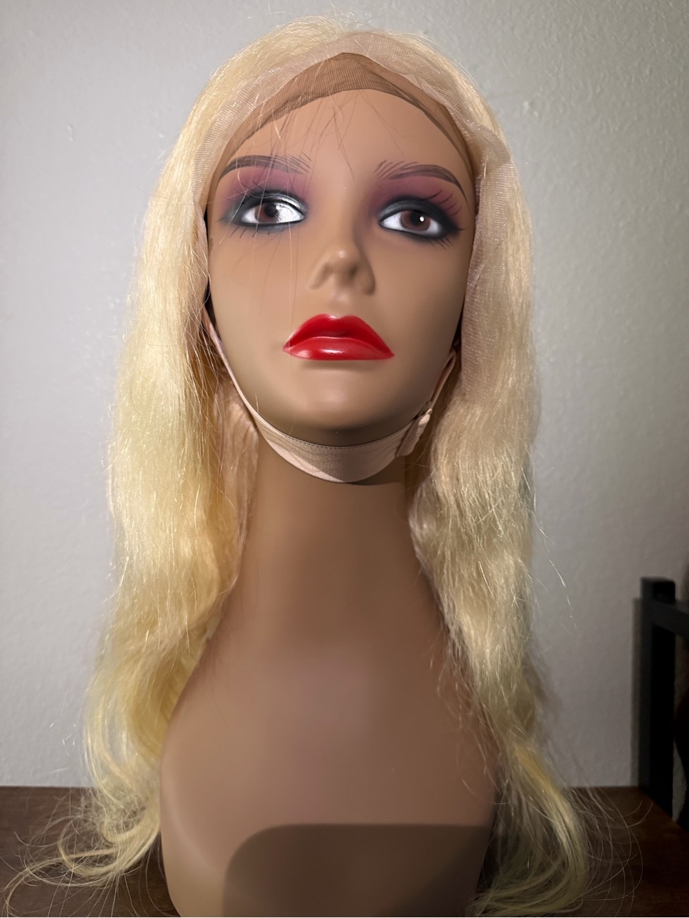 Blonde Lace Front Wig for Women - Natural Straight Waves